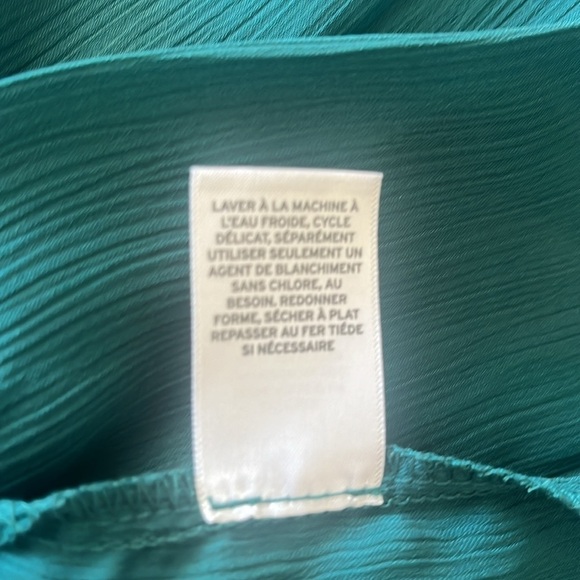 Chelsea28 Green Long Sleeve Pleated Wrap Long Sleeves Blouse Size S New - Picture 10 of 10